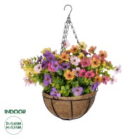 Τεχνητός Κήπος GERBERA HANGING   Τεχνητό Κρεμαστό Διακοσμητικό Φυτό Ζέρμπερας Y55cm