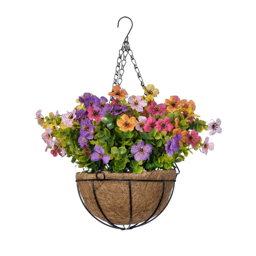 Τεχνητός Κήπος GERBERA HANGING   Τεχνητό Κρεμαστό Διακοσμητικό Φυτό Ζέρμπερας Y55cm