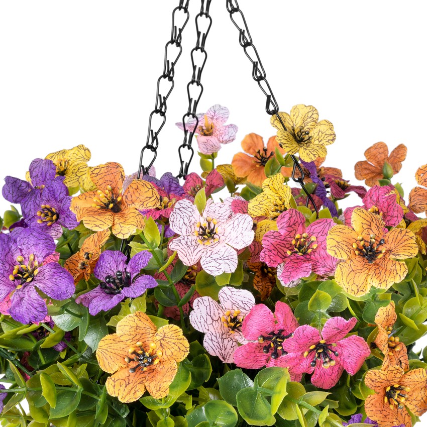 Τεχνητός Κήπος GERBERA HANGING   Τεχνητό Κρεμαστό Διακοσμητικό Φυτό Ζέρμπερας Y55cm