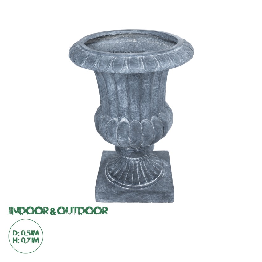 Τεχνητός Κήπος ALCAZAR  Επιδαπέδιο Πολυεστερικό Τσιμεντένιο Κασπώ Γλάστρα -  Γκρι Φ51 x Υ71cm Τεχνητός Κήπος ALCAZAR  Επιδαπέδιο Πολυεστερικό Τσιμεντένιο Κασπώ Γλάστρα -  Γκρι Φ51 x Υ71cm