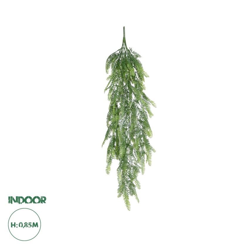 Τεχνητός Κήπος HANGING FERN  Τεχνητό Διακοσμητικό Κρεμαστό Φυτό Φτέρη Μ25 x Π12 x Υ85cm