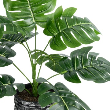Τεχνητός Κήπος MONSTERA  - Τεχνητό Διακοσμητικό Φυτό Μονστέρα Φ40 x Υ33cm