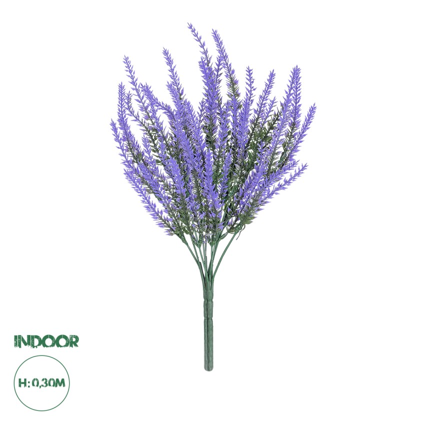 Τεχνητός Κήπος  LAVENDER BRANCH  Διακοσμητικό Κλαδί Λεβάντας σετ 2 τεμάχια Φ15 x Υ30cm