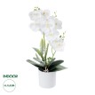 Τεχνητός Κήπος WHITE ORCHID  Διακοσμητικό Φυτό Λευκή Ορχιδέα Υ45cm