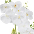 Τεχνητός Κήπος WHITE ORCHID  Διακοσμητικό Φυτό Λευκή Ορχιδέα Υ45cm