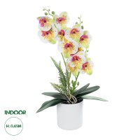 Τεχνητός Κήπος WHITE - FUCHSIA ORCHID  Διακοσμητικό Φυτό Λευκή - Φούξια Ορχιδέα Υ45cm
