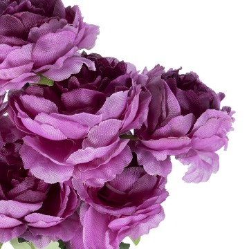 Τεχνητός Κήπος  PURPLE PEONY FLOWER BRANCH  Τεχνητό Διακοσμητικό Μπουκέτο Μώβ Παιώνιας Y45cm