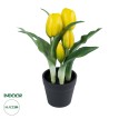 Τεχνητός Κήπος YELLOW TULIP  Διακοσμητικό Φυτό Κίτρινη Τουλίπα Υ23cm
