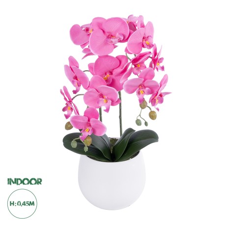 Τεχνητός Κήπος PINK ORCHID  Διακοσμητικό Φυτό Ροζ Ορχιδέα Υ45cm