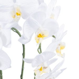 Τεχνητός Κήπος WHITE ORCHID  Διακοσμητικό Φυτό Λευκή Ορχιδέα Υ45cm