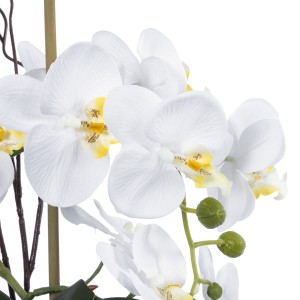 Τεχνητός Κήπος WHITE ORCHID  Διακοσμητικό Φυτό Λευκή Ορχιδέα Υ43cm
