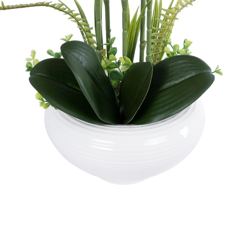 Τεχνητός Κήπος DARK PINK ORCHID  Διακοσμητικό Φυτό Φούξια Ορχιδέα Υ50cm