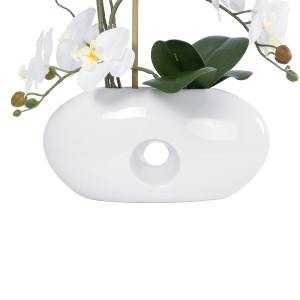 Τεχνητός Κήπος WHITE ORCHID  Διακοσμητικό Φυτό Λευκή Ορχιδέα Υ42cm