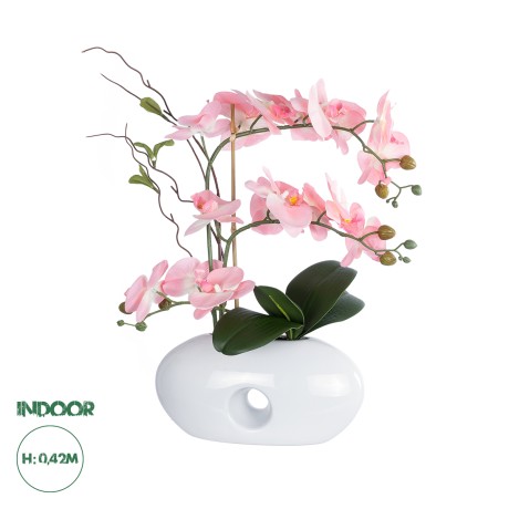 Τεχνητός Κήπος PINK ORCHID  Διακοσμητικό Φυτό Ροζ Ορχιδέα Υ42cm