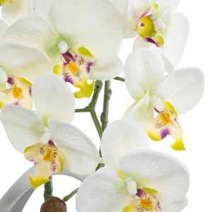 Τεχνητός Κήπος WHITE ORCHID  Διακοσμητικό Φυτό Λευκή Ορχιδέα Υ39cm