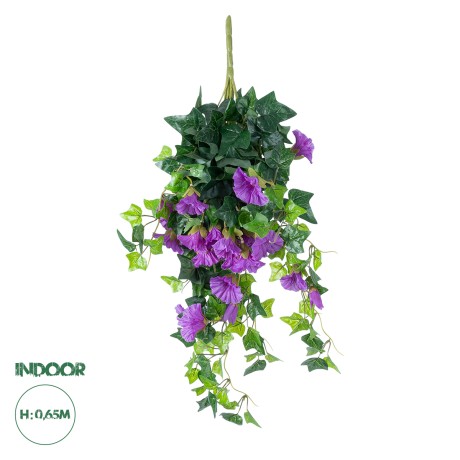 Τεχνητός Κήπος  MORNING GLORY HANGIN   Τεχνητό Διακοσμητικό Κρεμαστό  Κλαδί Ορτανσίας Y65cm