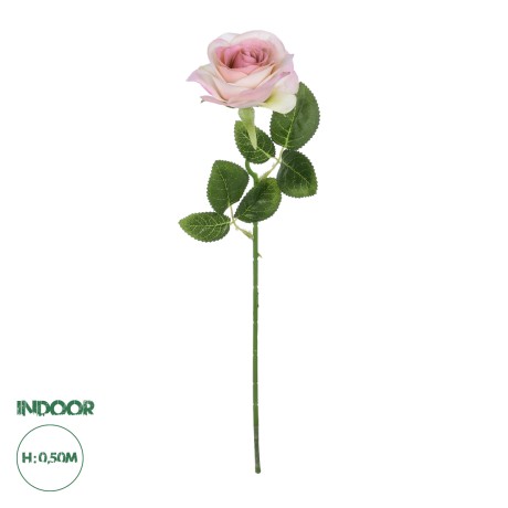 Τεχνητός Κήπος LIGHT PINK ROSE  BRANCH  Τεχνητό Διακοσμητικό Κλαδί Ανοιχτό ΡοζΤριαντάφυλλο Y50cm