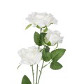 Τεχνητός Κήπος WHITE ROSE BRANCH  Τεχνητό Διακοσμητικό Κλαδί Λεύκο Τριαντάφυλλο Y66cm