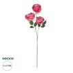 Τεχνητός Κήπος HOT PINK ROSE BRANCH  Τεχνητό Διακοσμητικό Κλαδί έντονο Ροζ Τριαντάφυλλο Y70cm