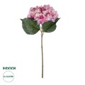 Τεχνητός Κήπος PINK HYDRANGEA BRANCH  Τεχνητό Διακοσμητικό Κλαδί έντονο Ροζ Ορτανσία Y47cm