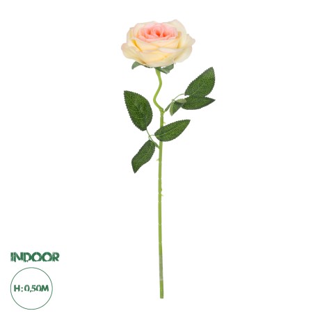 Τεχνητός Κήπος CHAMPAGNE ROSE BRANCH  Τεχνητό Διακοσμητικό Κλαδί Σαμπανιζέ Τριαντάφυλλο Y50cm