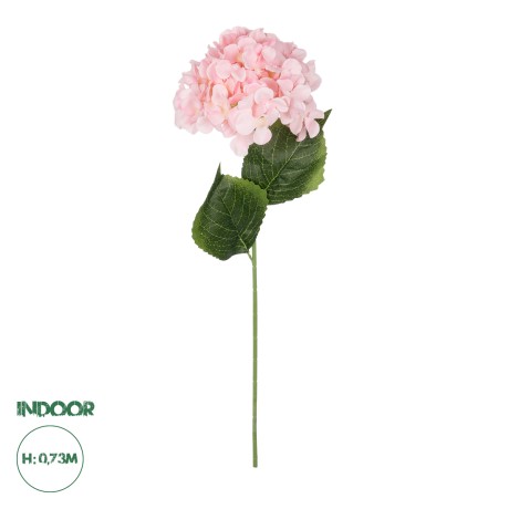 Τεχνητός Κήπος PINK HYDRANGEA BRANCH  Τεχνητό Διακοσμητικό Κλαδί Ροζ Ορτανσία Y73cm