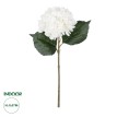 Τεχνητός Κήπος WHITE HYDRANGEA BRANCH  Τεχνητό Διακοσμητικό Κλαδί Ορτανσίας Λευκό  Y47cm