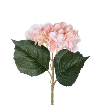Τεχνητός Κήπος SALMON HYDRANGEA BRANCH  Τεχνητό Διακοσμητικό  Κλαδί Ορτανσίας Σαμπανιζέ  Y47cm