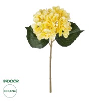 Τεχνητός Κήπος YELLOW HYDRANGEA BRANCH  Τεχνητό Διακοσμητικό Κλαδί Ορτανσίας Κίτρινης  Y47cm