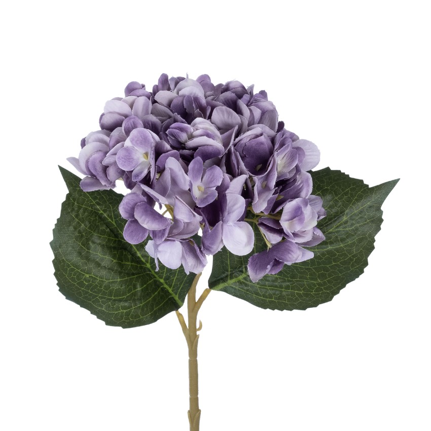 Τεχνητός Κήπος PURPLE HYDRANGEA BRANCH  Τεχνητό Διακοσμητικό Κλαδί Ορτανσίας Βαθύ Μωβ  Y47cm