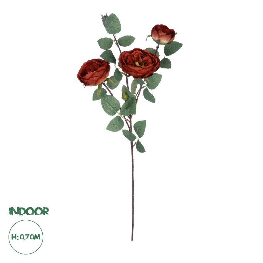 Τεχνητός Κήπος RED CLIMBING ROSE BRANCH  Τεχνητό Διακοσμητικό Κλαδί Τριαντάφυλλο Κόκκινο Y70cm