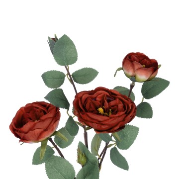 Τεχνητός Κήπος RED CLIMBING ROSE BRANCH  Τεχνητό Διακοσμητικό Κλαδί Τριαντάφυλλο Κόκκινο Y70cm