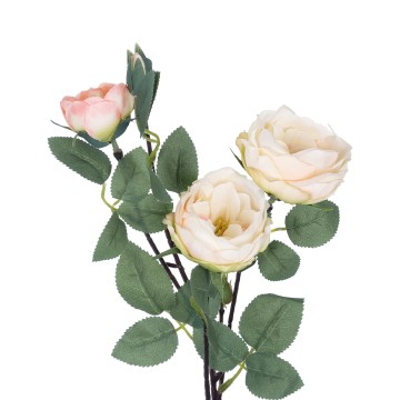 Τεχνητός Κήπος CHAMPAGNE CLIMBING ROSE BRANCH  Τεχνητό Διακοσμητικό Κλαδί Τριαντάφυλλο Σαμπανιζέ Y70cm