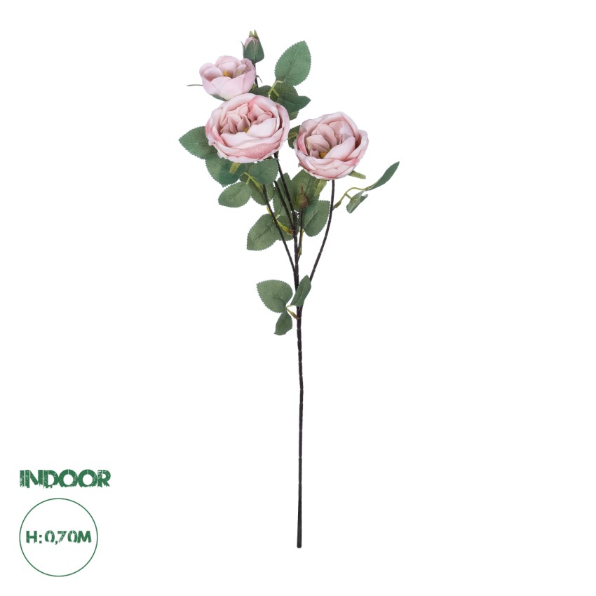 Τεχνητός Κήπος PINK CLIMBING ROSE BRANCH  Τεχνητό Διακοσμητικό Κλαδί Τριαντάφυλλο Ροζ Y70cm