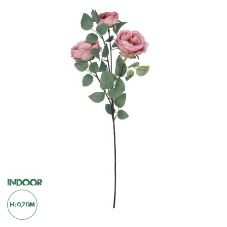 Τεχνητός Κήπος HOT PINK CLIMBING ROSE BRANCH  Τεχνητό Διακοσμητικό Κλαδί Τριαντάφυλλο Έντονο Ροζ Y70cm