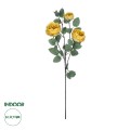 Τεχνητός Κήπος YELLOW CLIMBING ROSE BRANCH  Τεχνητό Διακοσμητικό Κλαδί Τριαντάφυλλο Κίτρινο Y70cm