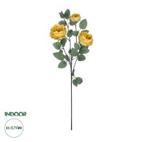 Τεχνητός Κήπος YELLOW CLIMBING ROSE BRANCH  Τεχνητό Διακοσμητικό Κλαδί Τριαντάφυλλο Κίτρινο Y70cm