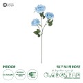 Τεχνητός Κήπος SKY BLUE CLIMBING ROSE BRANCH  Τεχνητό Διακοσμητικό Κλαδί Τριαντάφυλλο Ξεθωριασμένο Γαλάζιο Y66cm