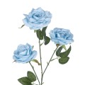 Τεχνητός Κήπος SKY BLUE CLIMBING ROSE BRANCH  Τεχνητό Διακοσμητικό Κλαδί Τριαντάφυλλο Ξεθωριασμένο Γαλάζιο Y66cm