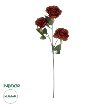 Τεχνητός Κήπος RED CLIMBING ROSE BRANCH  Τεχνητό Διακοσμητικό Κλαδί Τριαντάφυλλο Κόκκινο Y66cm