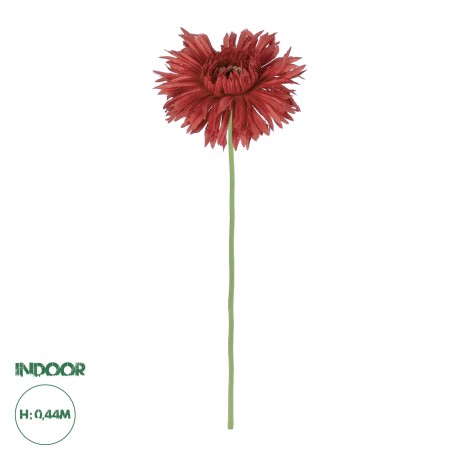 Τεχνητός Κήπος RED GERBERA BRANCH  Τεχνητό Διακοσμητικό Κλαδί Ζέρμπερας Κόκκινο Y44cm