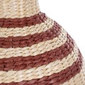 Τεχνητός Κήπος PALERMO  Διακοσμητικό Πλεκτό Καλάθι - Κασπώ Γλάστρα -  Μπεζ με Μπορντό Φ38cm x Υ50cm