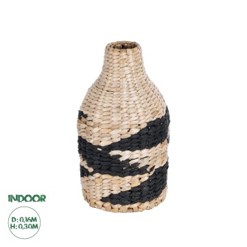 Τεχνητός Κήπος JORDAN  Διακοσμητικό Πλεκτό Καλάθι - Κασπώ Γλάστρα -  Μπεζ με Μαύρο Φ16cm x Υ30cm Τεχνητός Κήπος JORDAN  Διακοσμητικό Πλεκτό Καλάθι - Κασπώ Γλάστρα -  Μπεζ με Μαύρο Φ16cm x Υ30cm