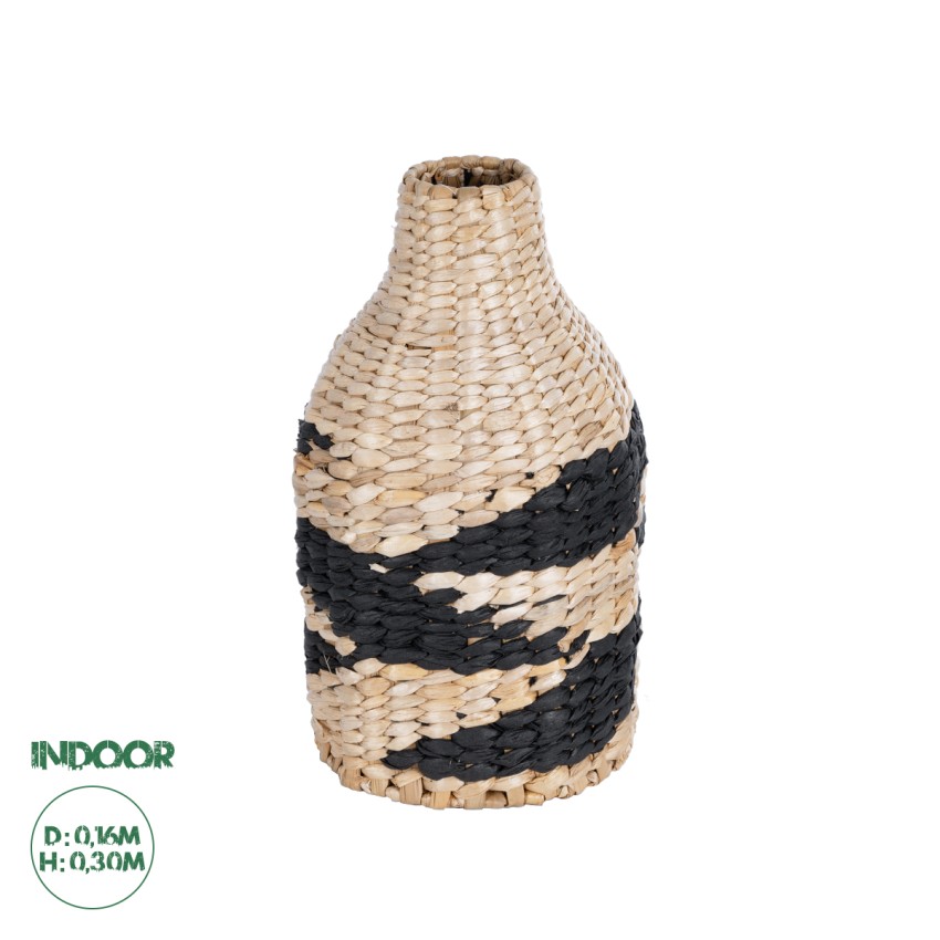 Τεχνητός Κήπος JORDAN Διακοσμητικό Πλεκτό Καλάθι - Κασπώ Γλάστρα - Μπεζ με Μαύρο Φ16cm x Υ30cm Τεχνητός Κήπος JORDAN Διακοσμητικό Πλεκτό Καλάθι - Κασπώ Γλάστρα - Μπεζ με Μαύρο Φ16cm x Υ30cm