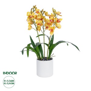 Τεχνητός Κήπος YELLOW CHERRY CUMBIDIUM  Διακοσμητικό Φυτό Κίτρινο Κυμβίδιο Υ60cm