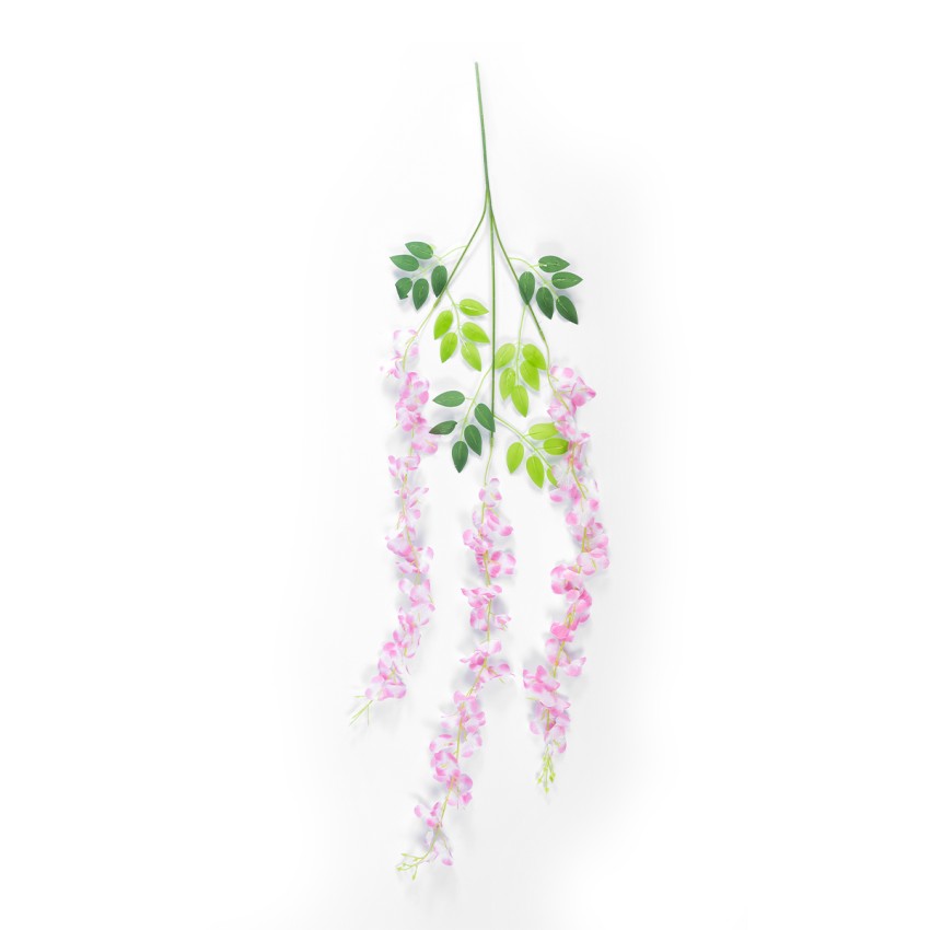 Τεχνητός Κήπος PALE PINK WISTERIA FLOWER BRANCH  Σετ 12 Τεχνητά Διακοσμητικά κλαδιά Βιστέριας Απαλό Ροζ Φ45 x Υ120cm