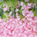 Τεχνητός Κήπος PALE PINK WISTERIA FLOWER BRANCH  Σετ 12 Τεχνητά Διακοσμητικά κλαδιά Βιστέριας Απαλό Ροζ Φ45 x Υ120cm