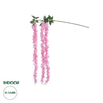 Τεχνητός Κήπος PINK WISTERIA FLOWER BRANCH  Τεχνητό Διακοσμητικό κλαδί Βιστέρια Ροζ Φ45 x Υ164cm