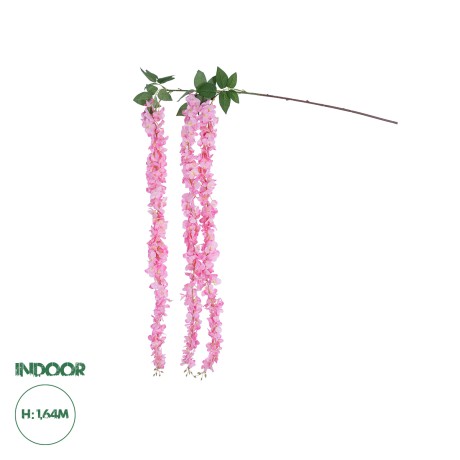 Τεχνητός Κήπος PINK WISTERIA FLOWER BRANCH  Τεχνητό Διακοσμητικό κλαδί Βιστέρια Ροζ Φ45 x Υ164cm