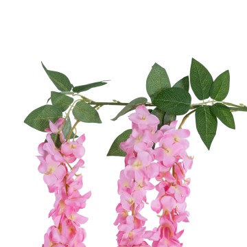 Τεχνητός Κήπος PINK WISTERIA FLOWER BRANCH  Τεχνητό Διακοσμητικό κλαδί Βιστέρια Ροζ Φ45 x Υ164cm